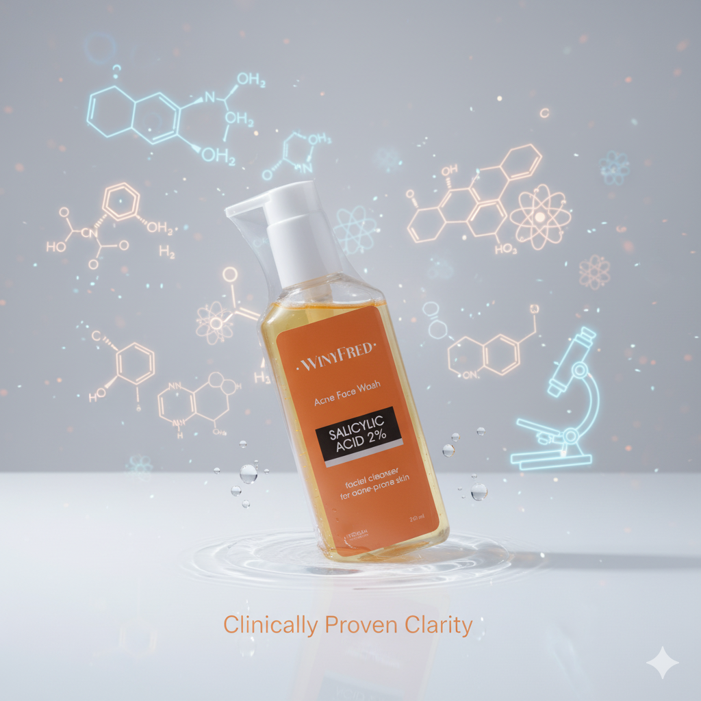 WinyFred Salicylic Acid 2% Acne Face Wash – Deep Cleanser for Acne-Prone Skin