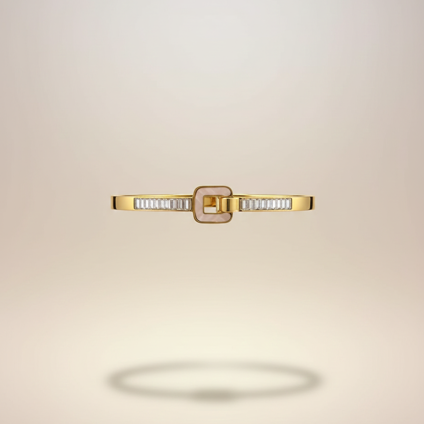 Square Charm Baguette Bangle