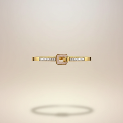 Square Charm Baguette Bangle