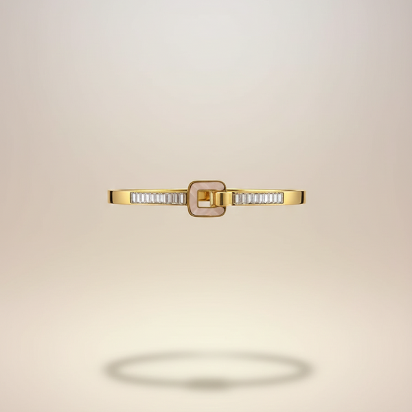 Square Charm Baguette Bangle