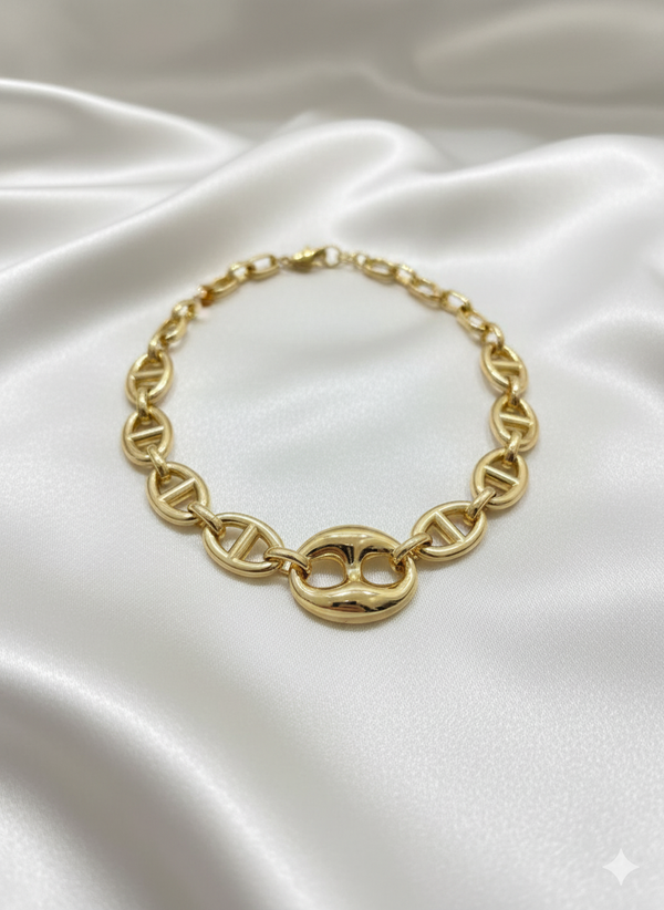 Bold Luxe Gold Chain Necklace – Statement Link Collar