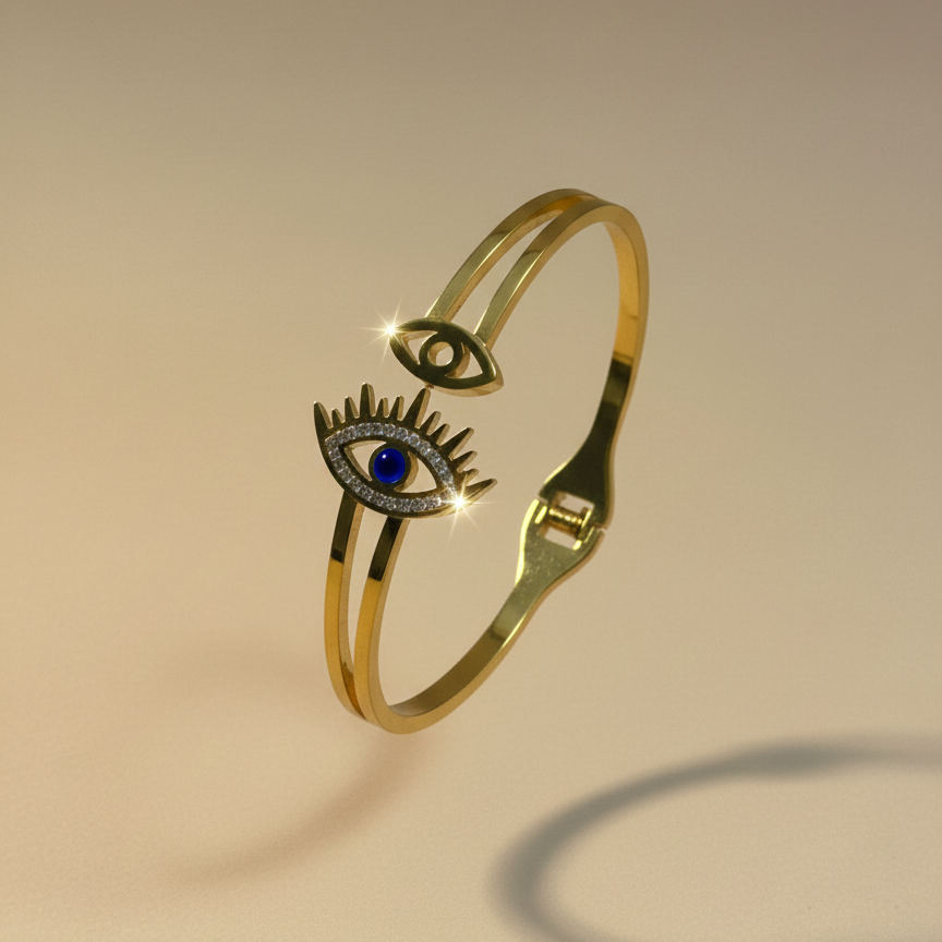 Evil Eye Gold Protection Bracelet