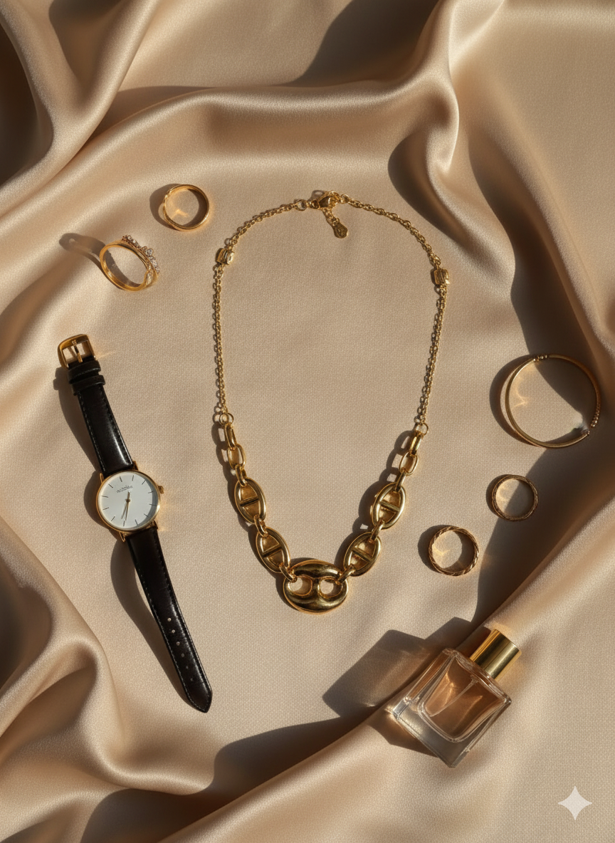 Bold Luxe Gold Chain Necklace – Statement Link Collar