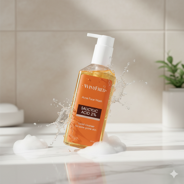 WinyFred Salicylic Acid 2% Acne Face Wash – Deep Cleanser for Acne-Prone Skin