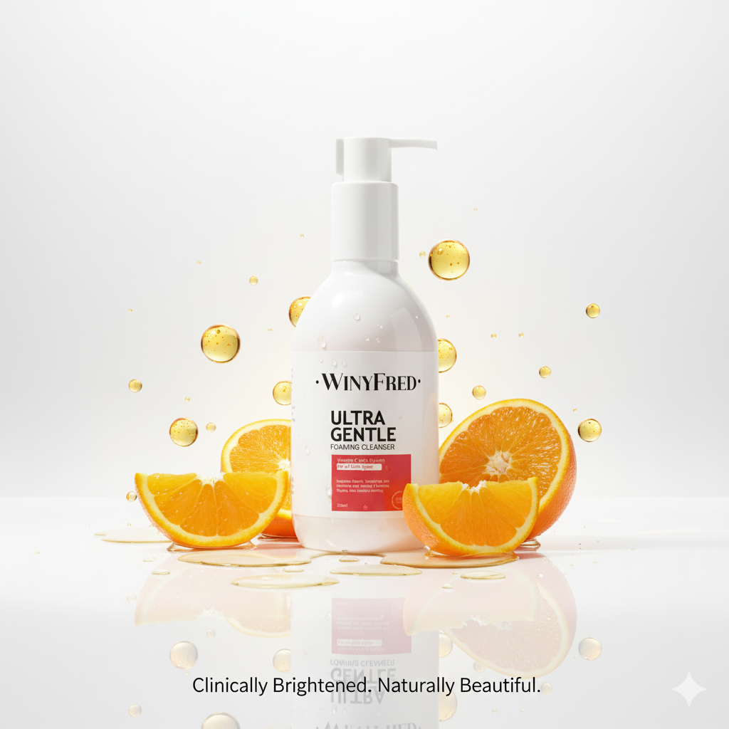 WinyFred Ultra Gentle Foaming Cleanser – Vitamin C + Glycerin | For All Skin Types