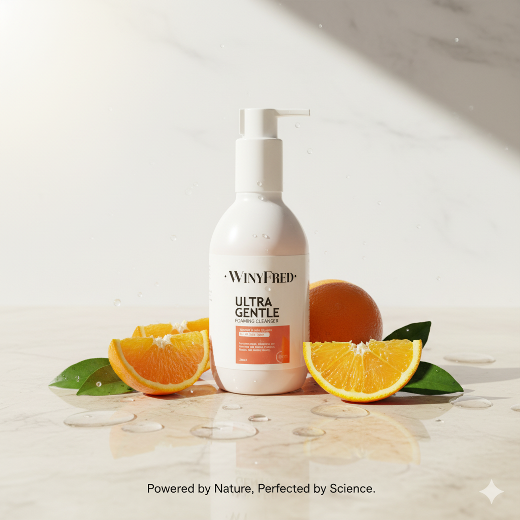WinyFred Ultra Gentle Foaming Cleanser – Vitamin C + Glycerin | For All Skin Types
