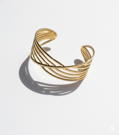 Elegant Gold Wire Cuff – Everyday Statement Piece