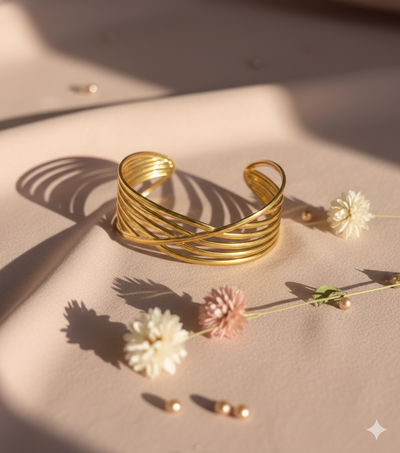 Elegant Gold Wire Cuff – Everyday Statement Piece